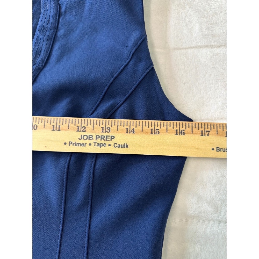White House Black Market sleeveless Sheath Dress Professional Career Navy Blue‎ - Picture 6 of 8